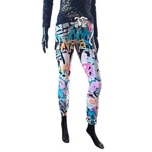 like an angel Graffiti Print Skinny Pull On Cargo Pants | Size 16 Girls